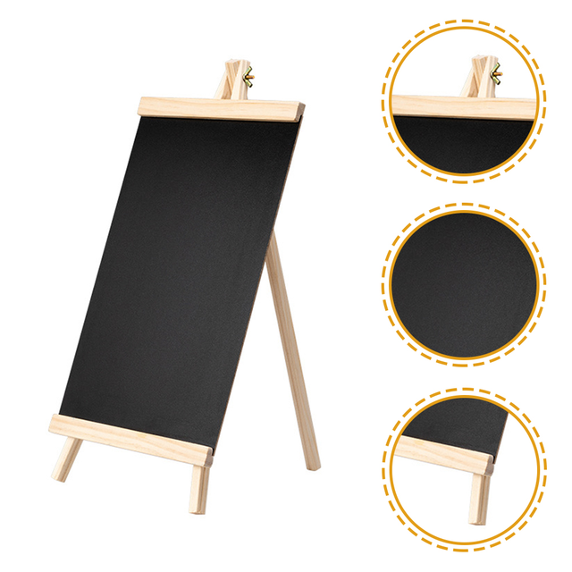 Small Chalkboard Signs with Stand, Rustic Wooden Tabletop Chalk